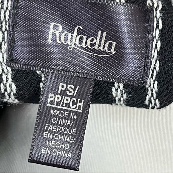 Rafaella Mixed Prjnt Black White Pink Open Cropped Blazer Jacket PS - Picture 6 of 7